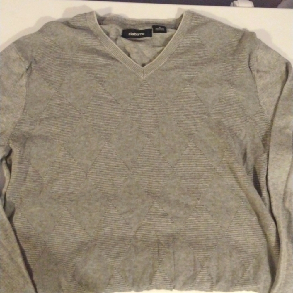 Liz Claiborne Men's M cashmere sweater, light gray